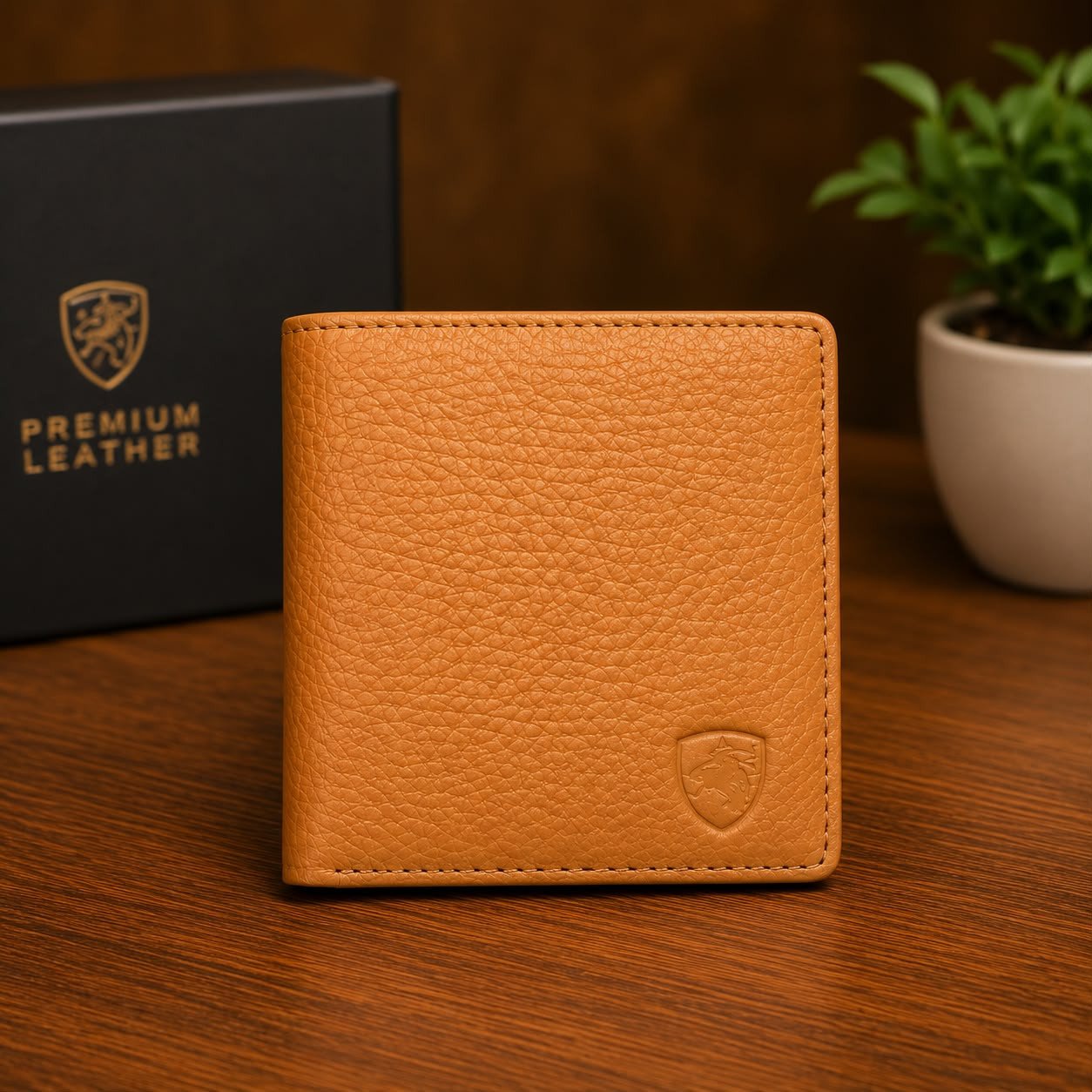 Hunter Men's brown leather wallet 02