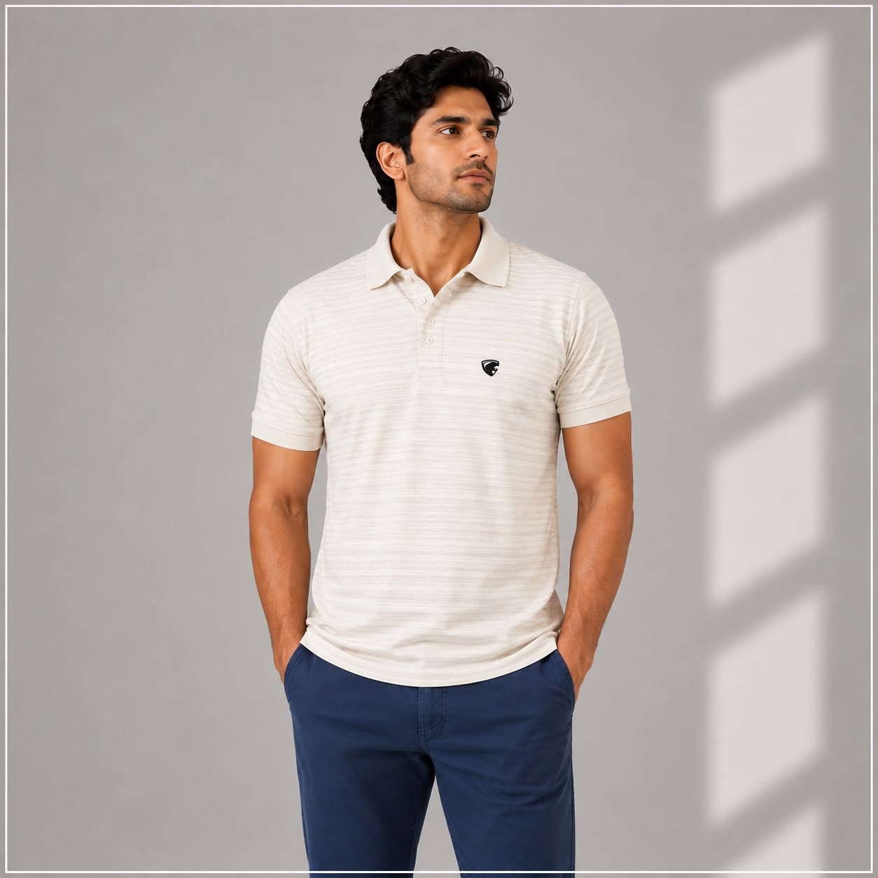 hunter man light gray  polo