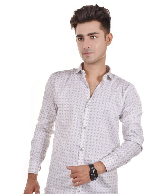 Hunter men's white dotted shirts A5