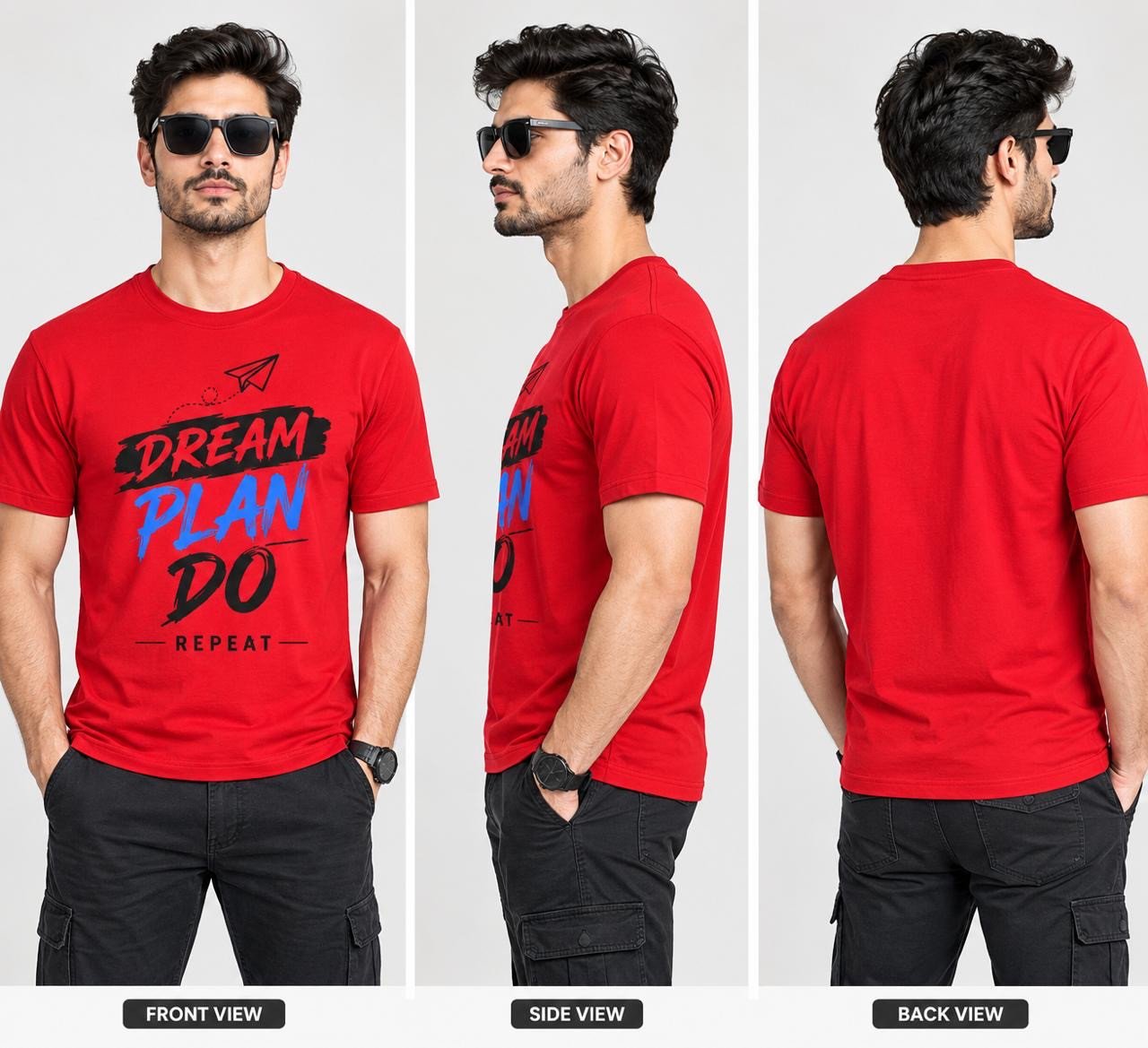 Hunter mens red color t shirt