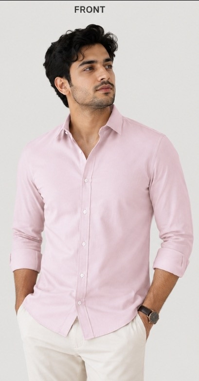 hunter Man's pink  classic collar Shirt