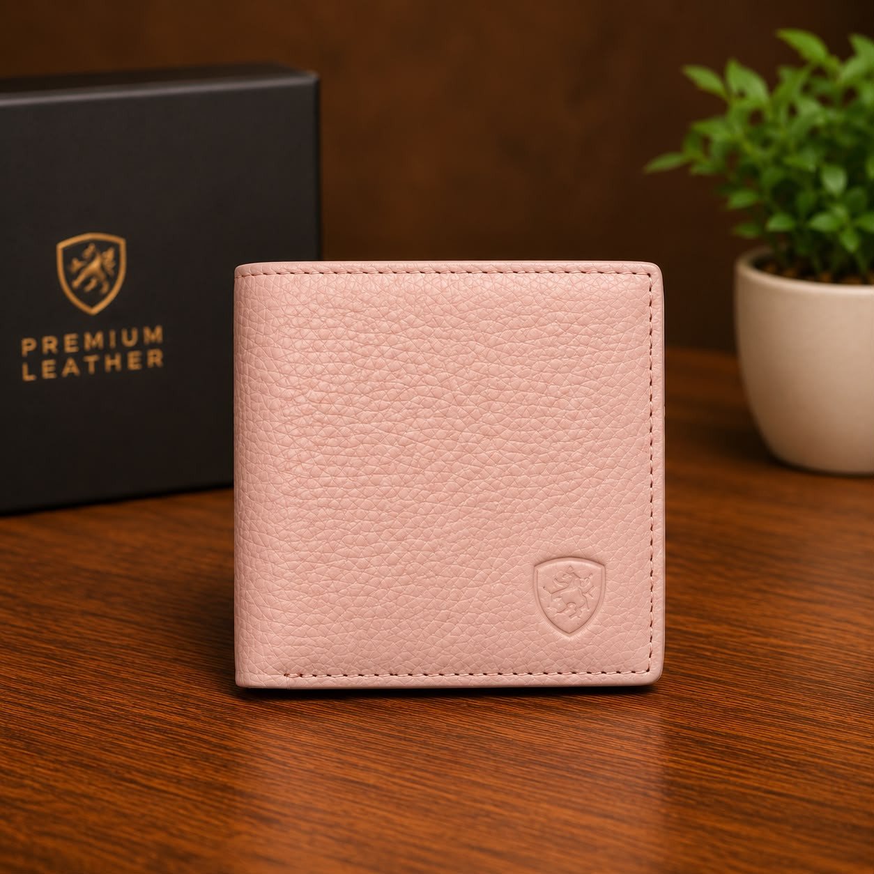 Hunter Men's cream colour leather wallet 04