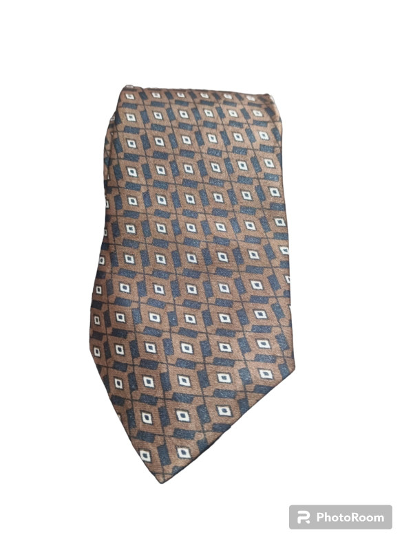 Hunter brown printed Tie