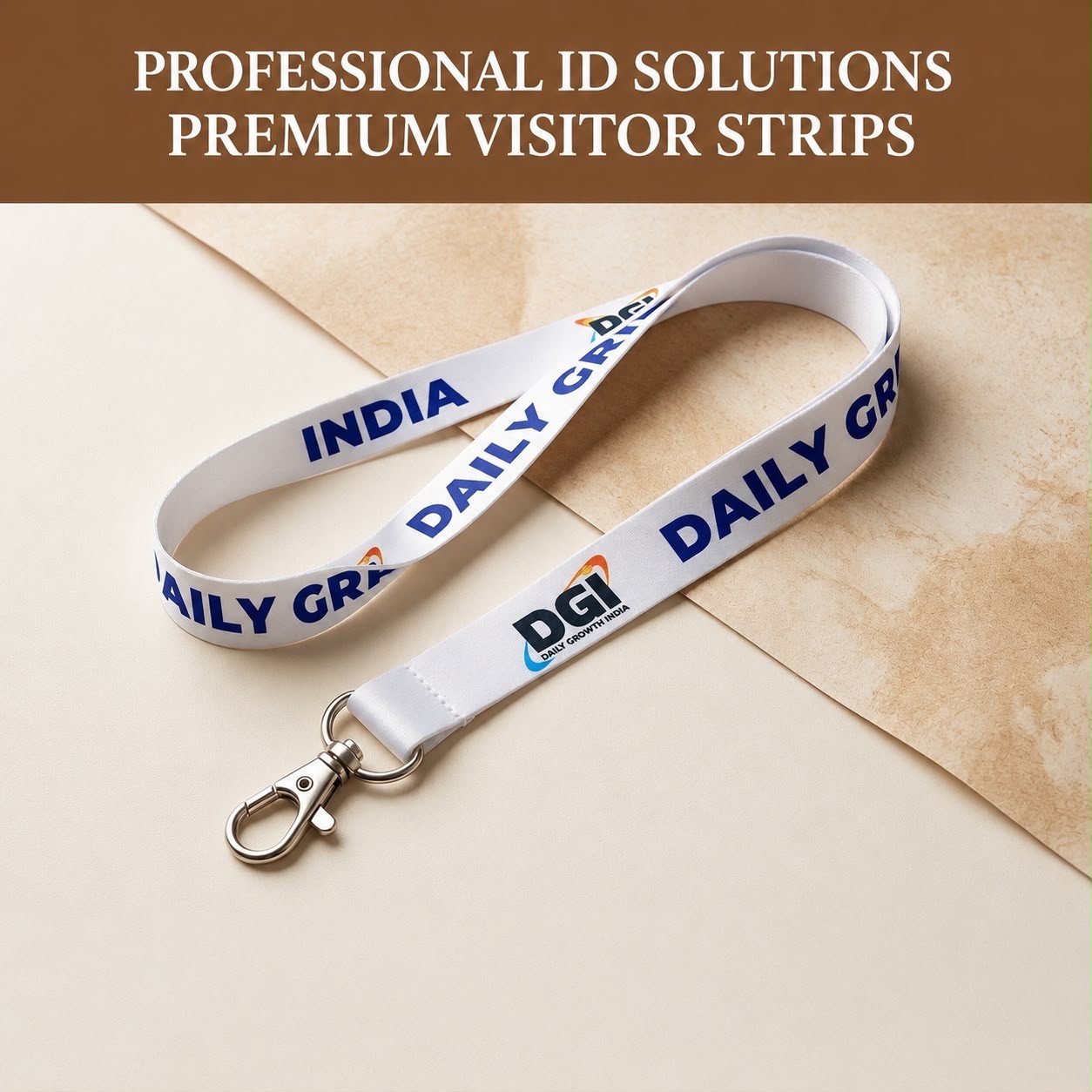 DGI Printed white Visitor strip