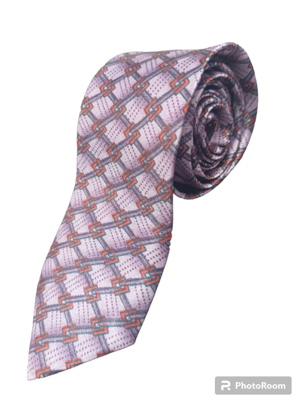 Hunter lite pink printed Tie