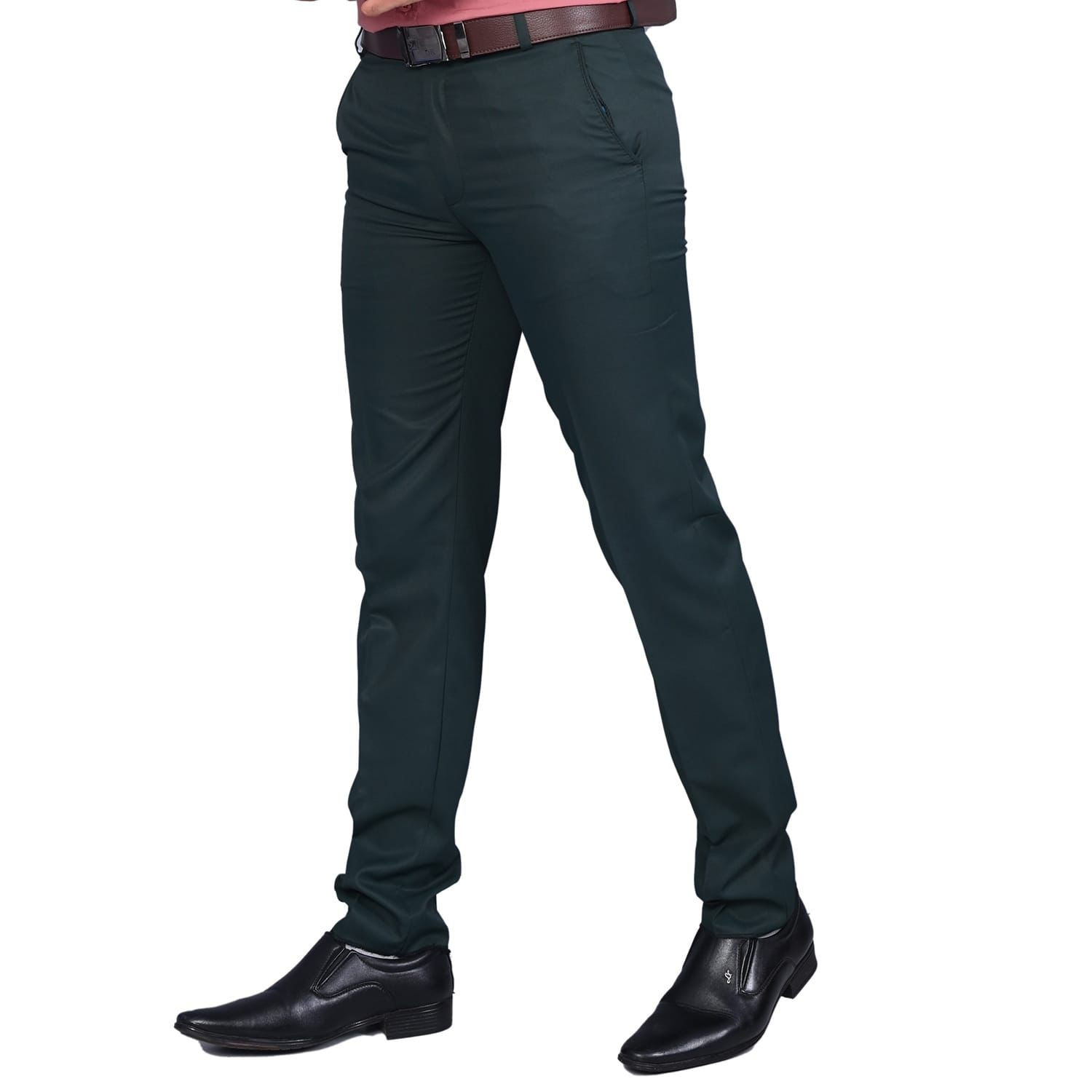Hunter Dark Green Colour Formal Pant