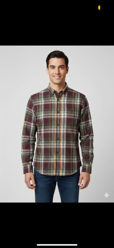 Hunter classic maroon check shirt C3